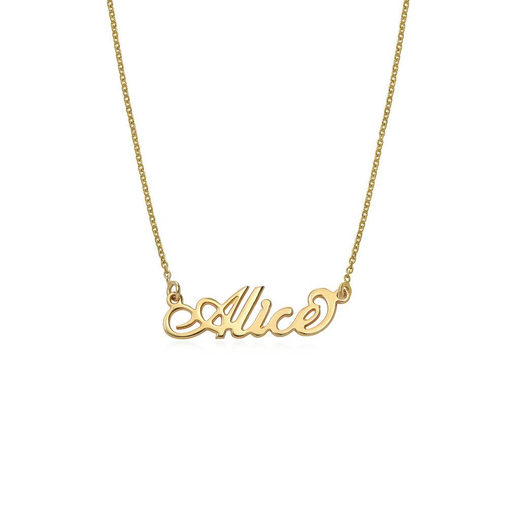 Small Carrie Name Necklace in 18k Gold Plating