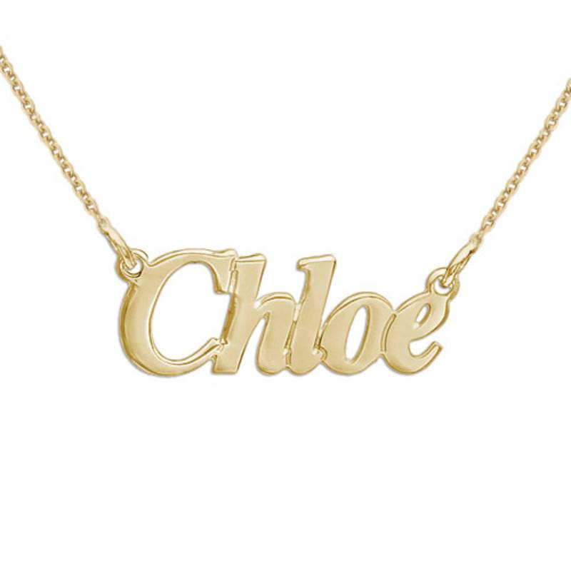 Small 18k Gold Plated Sterling Silver Name Necklace-1 produkt billede