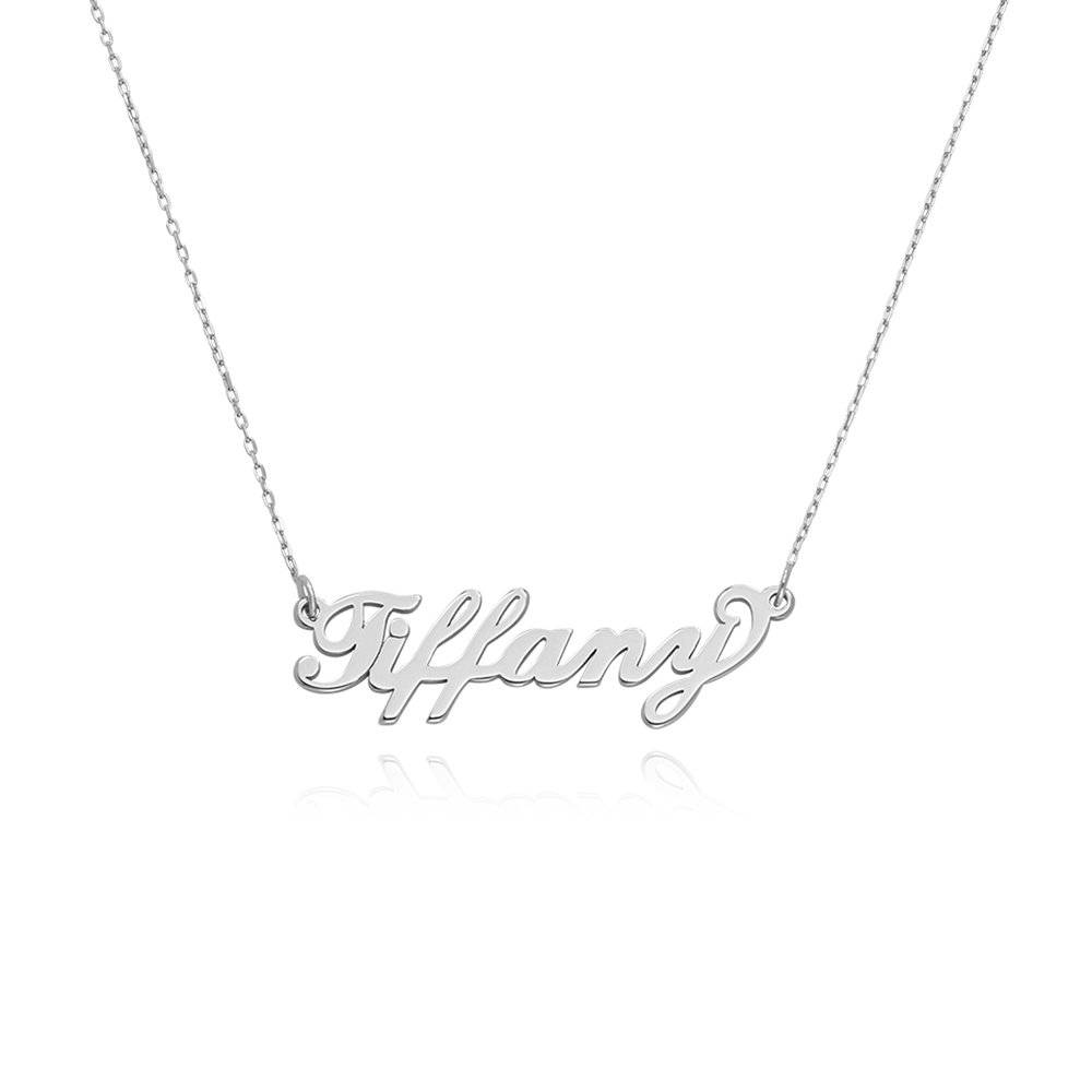 Small Carrie Name Necklace in 10k White Gold