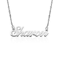 Hollywood Small Name Necklace in 14k White Gold product photo