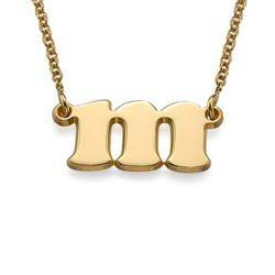 Small Initial Necklace in 18k Gold Plating product photo