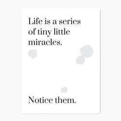 Small Miracles - Quote Wall Art Print product photo