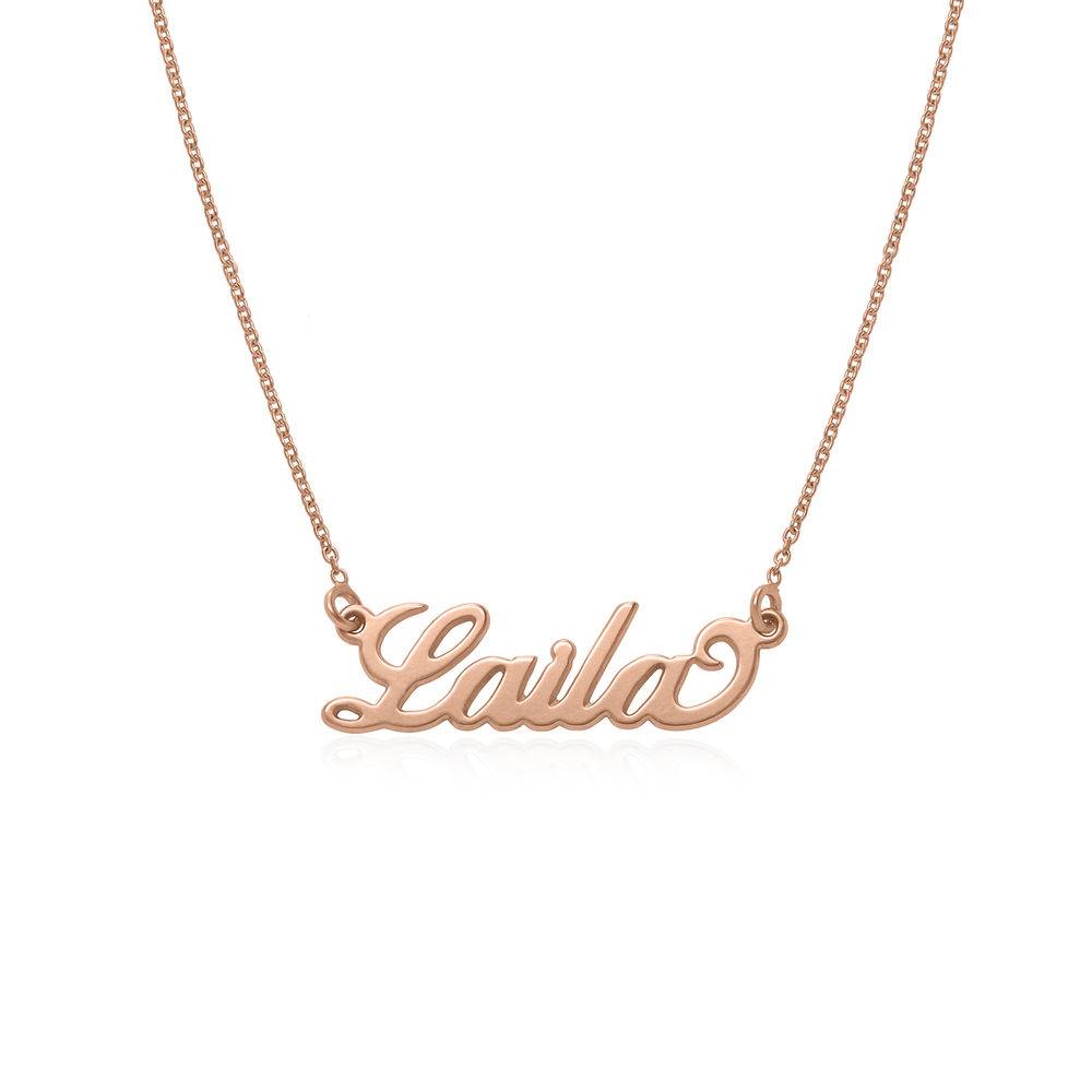 Small Carrie Name Necklace in 18ct Rose Gold Plating