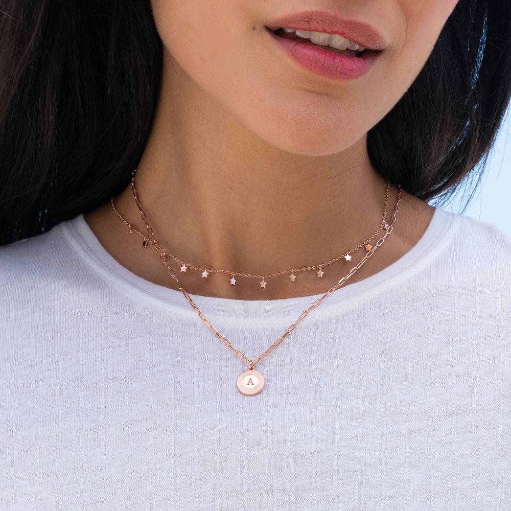 Star Choker Necklace in Rose Gold Plating