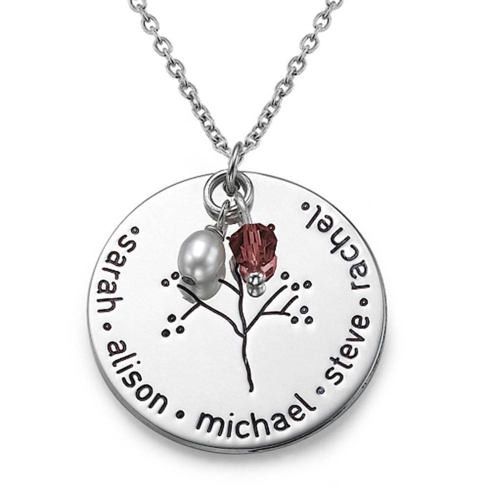Silver Personalised Family Tree Necklace product photo