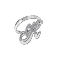 Sierlijke Initiaal Ring in 925 Zilver-1 Productfoto
