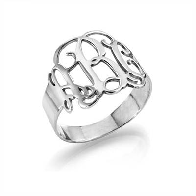 Sterling Silver Monogram Ring product photo