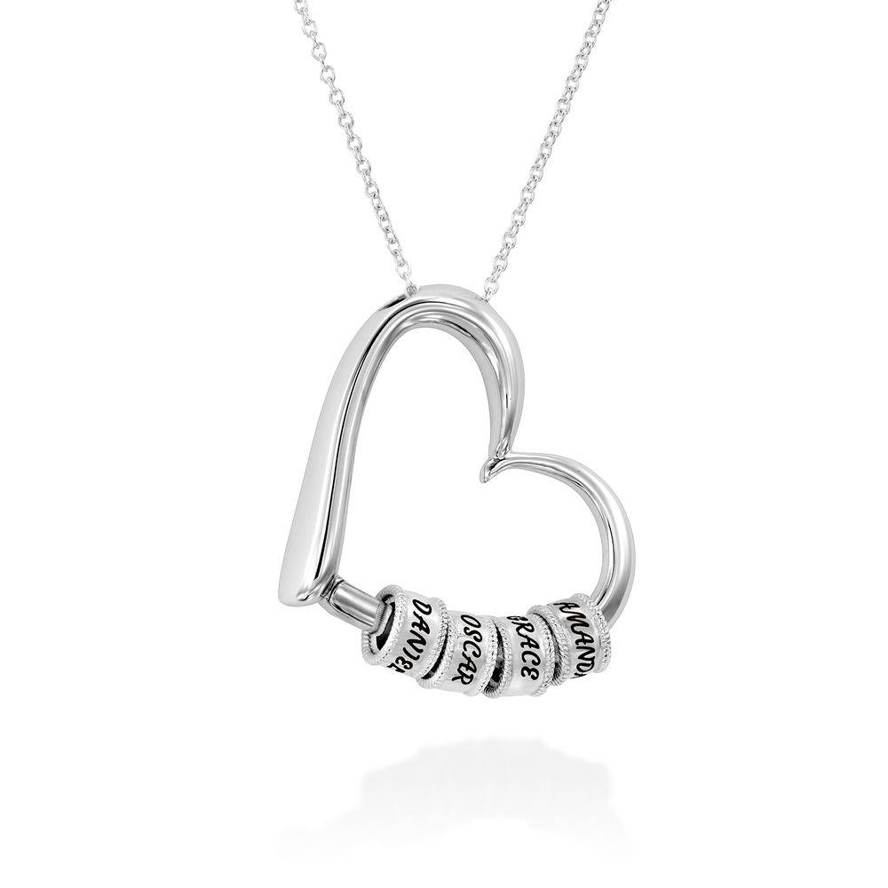 Collana Charming Heart in Argento 925 con Perle Personalizzate