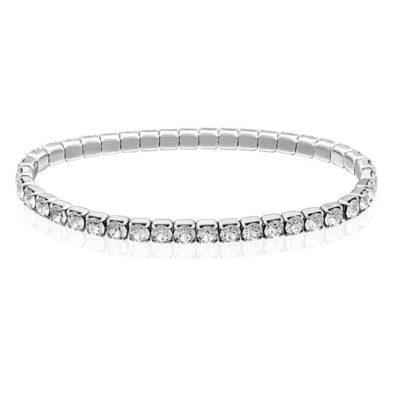 Flexible Tennis Bracelet with Crystals