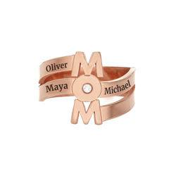 The Mom Diamond Ring in 18K Rose Gold Plating product photo