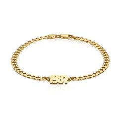 Thick Chain Name Bracelet in 18k Gold Vermeil product photo