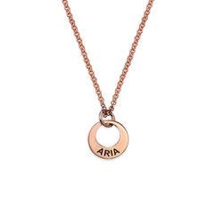Tiny Rose Gold Plated Mini Disc Necklace product photo