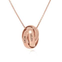 Trinity Necklace in 18k Rose Gold Plating product photo