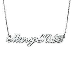 Two Capital Letters Sterling Silver Carrie-Style Name Necklace product photo