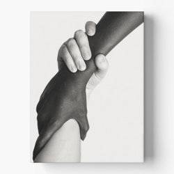 Unyielding Unity - Black and White Canvas Wall Art product photo