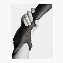 Unyielding Unity - Black and White Wall Art Print product photo