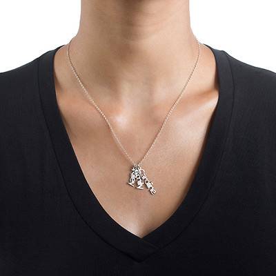Collana con Nome in Verticale in Argento Sterling