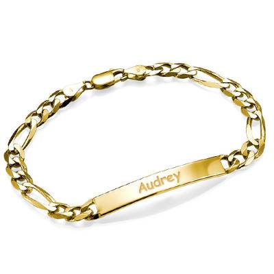 Women's ID Bracelet in 18k Gold Plating product photo