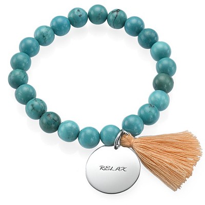 Collection Yoga – Bracelet de Perles Gravé Arbre de vie - 2 photo du produit