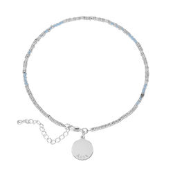 Bracelet/Bracelet de cheville Perles Air marin avec Pendentif gravé photo du produit