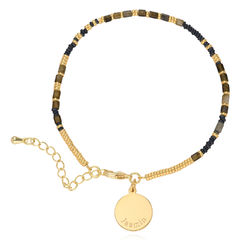 Bracelet/Bracelet de cheville Perles Coco avec Pendentif gravé en photo du produit