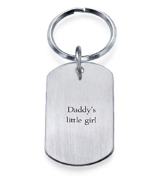 Engraved Dog Tag Keychain for Men