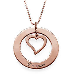 Love My Family Necklace - Rose Gold Plated