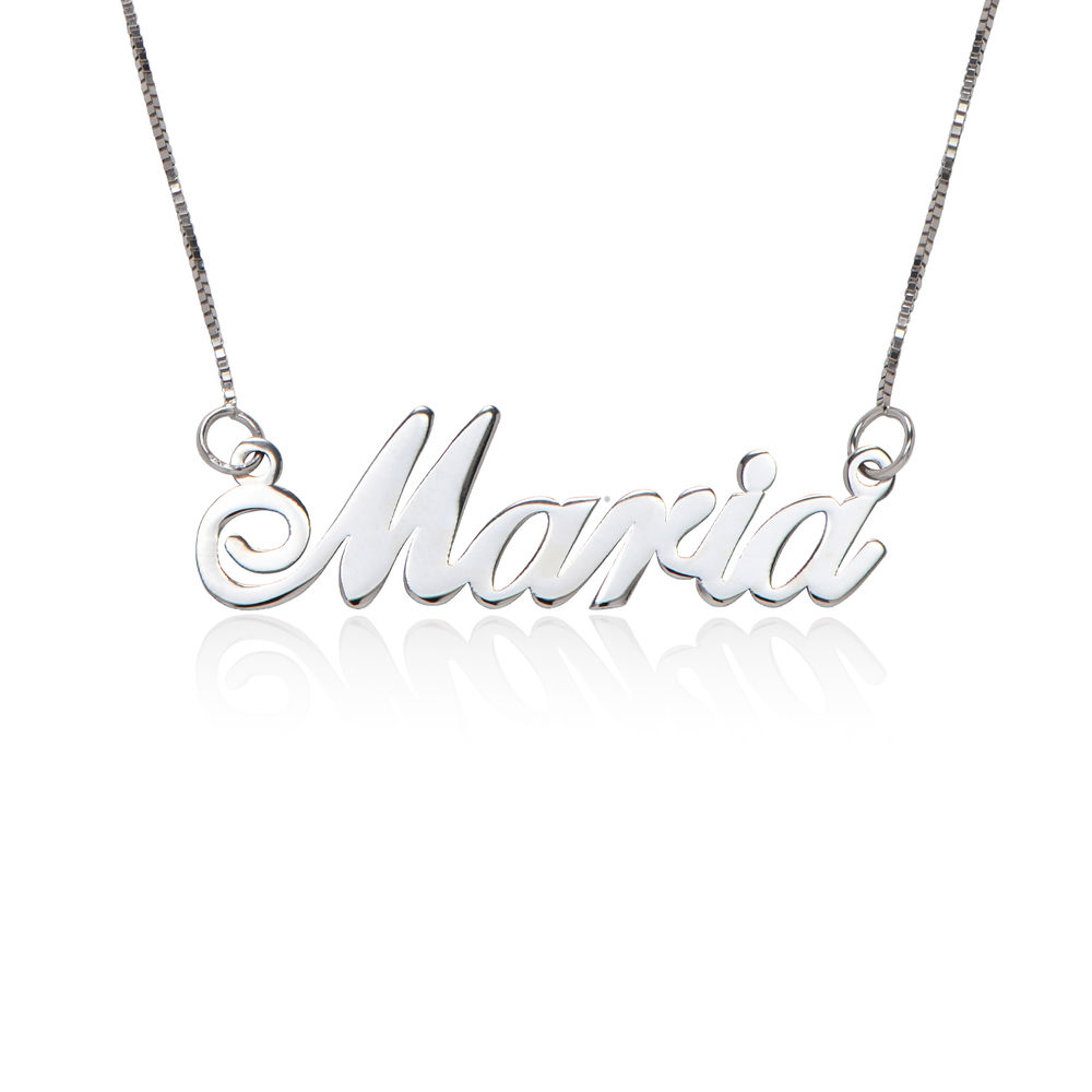 14k White Gold Classic Name Necklace product photo