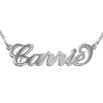 Silver Name Necklace - Extra Thick with Rollo Chain product photo