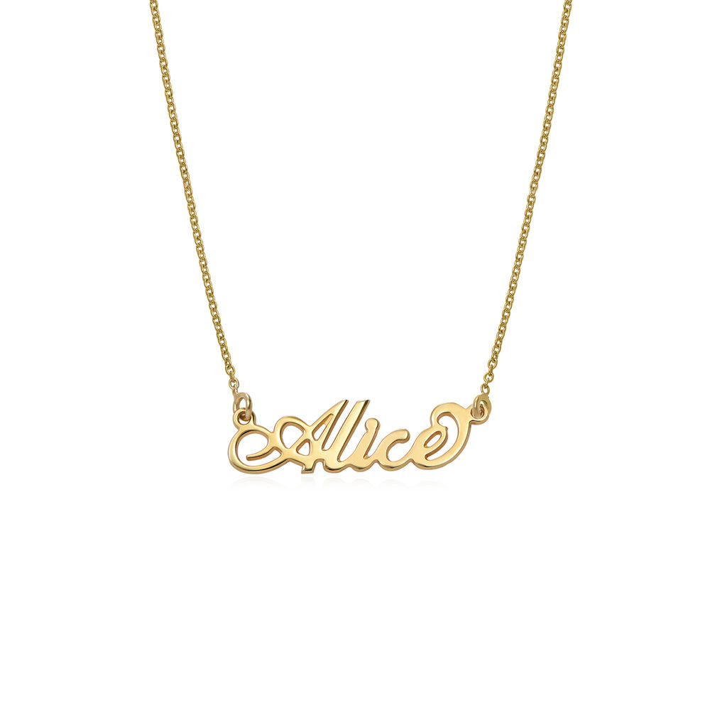 Small 18k Gold-Plated Silver Carrie Name Necklace - 1 product photo