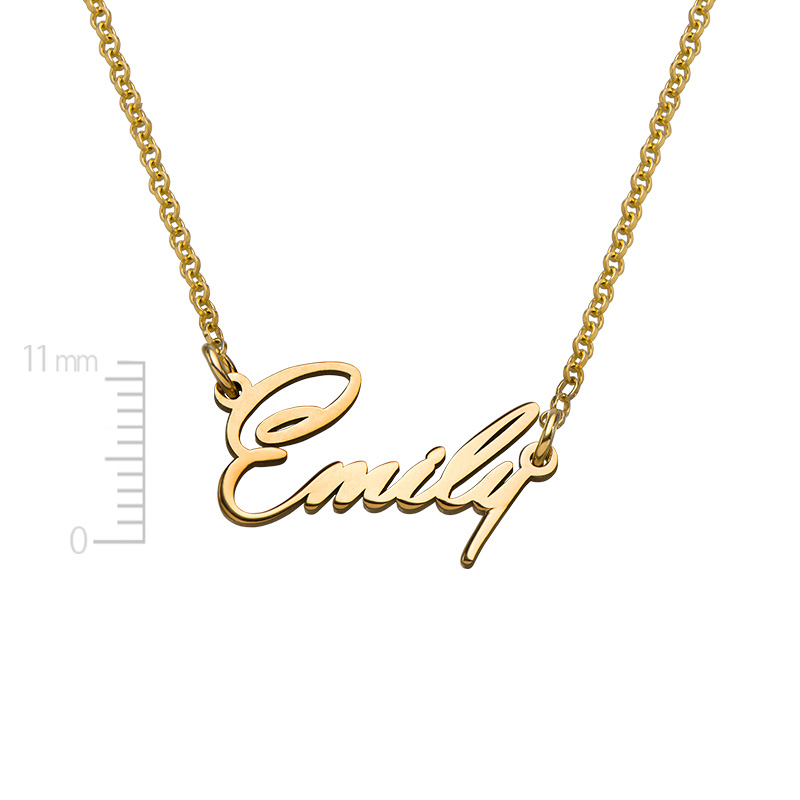 Zacria Nina Name Necklace 18ct Gold Plated 