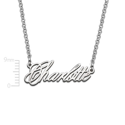Tiny Name Necklace - Extra Strength Silver product photo