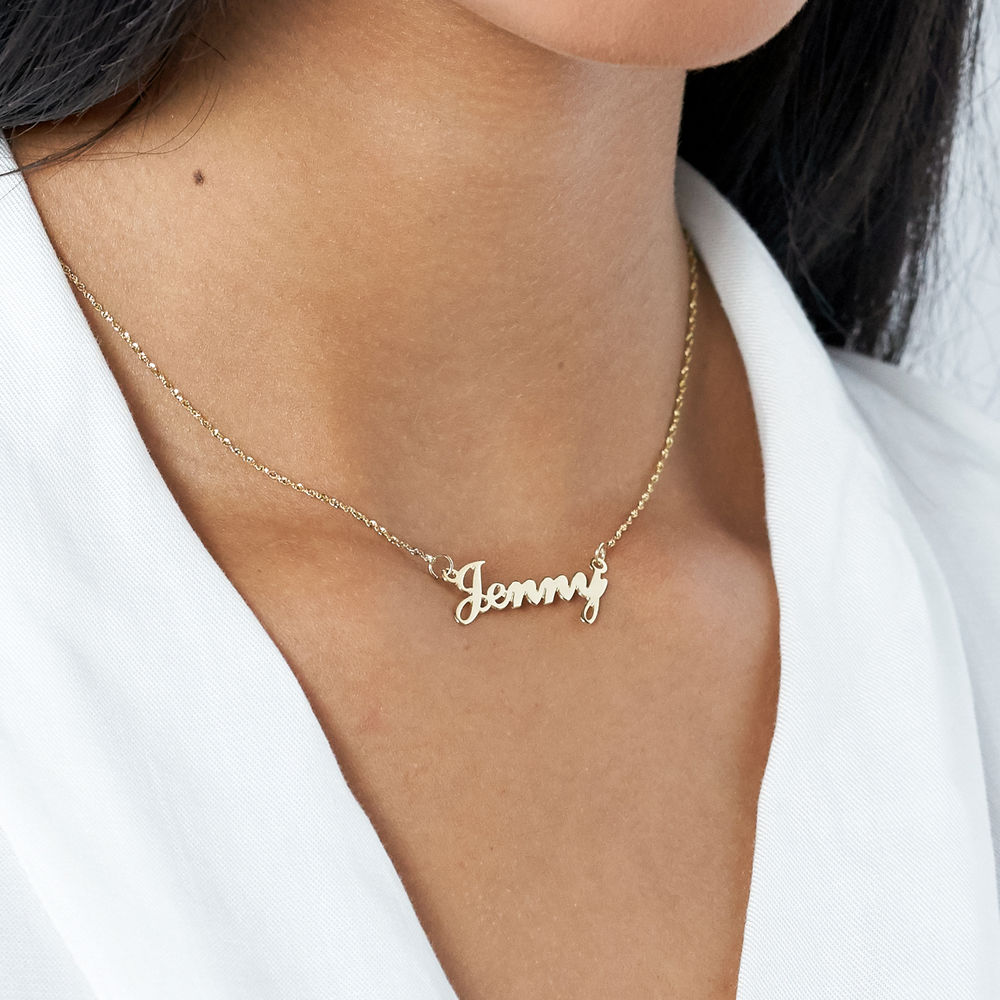 Small 14k Gold Classic Name Necklace - 2