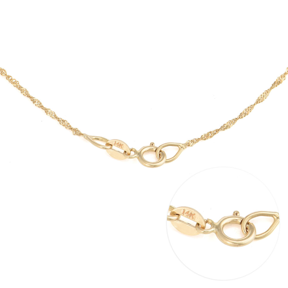 Small 14k Gold Classic Name Necklace - 3