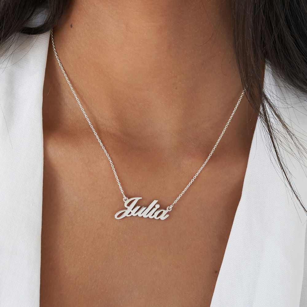 Small Sterling Silver Classic Name Necklace - 3 product photo