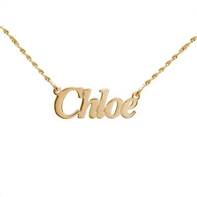 Small Angel Style 14k Gold Name Jewelry product photo