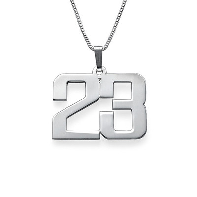 Moonlight Collections Number Necklace Personalized Jewelry Custom Number Chain 925 Sterling Silver 