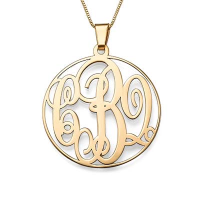 14K Solid Gold Monogram Necklace - MYKA