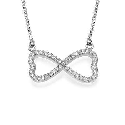 Cubic Zirconia Infinity Necklace with 15'' Chain product photo