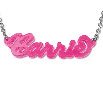 Classic Carrie Style Acrylic Name Necklace