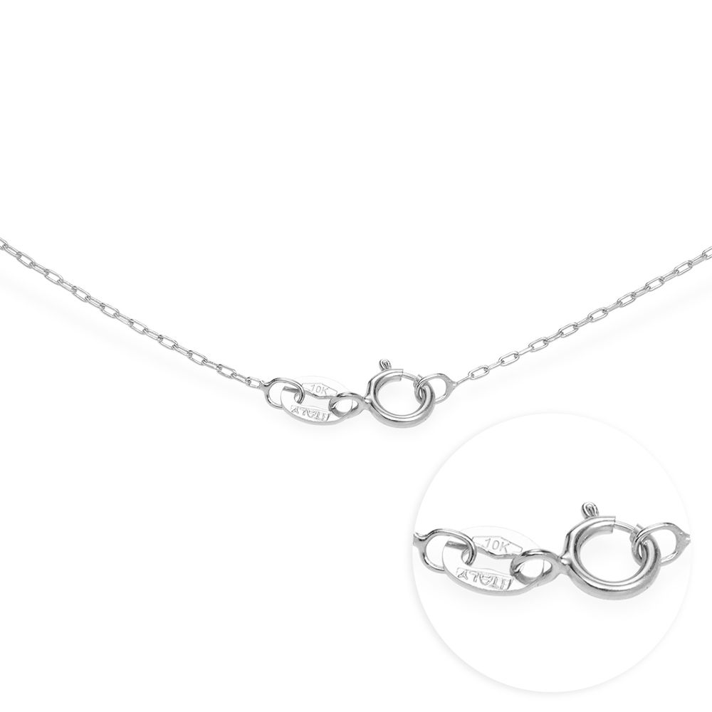 Totem 3D Bar Necklace in 10k White Gold - 3 product photo