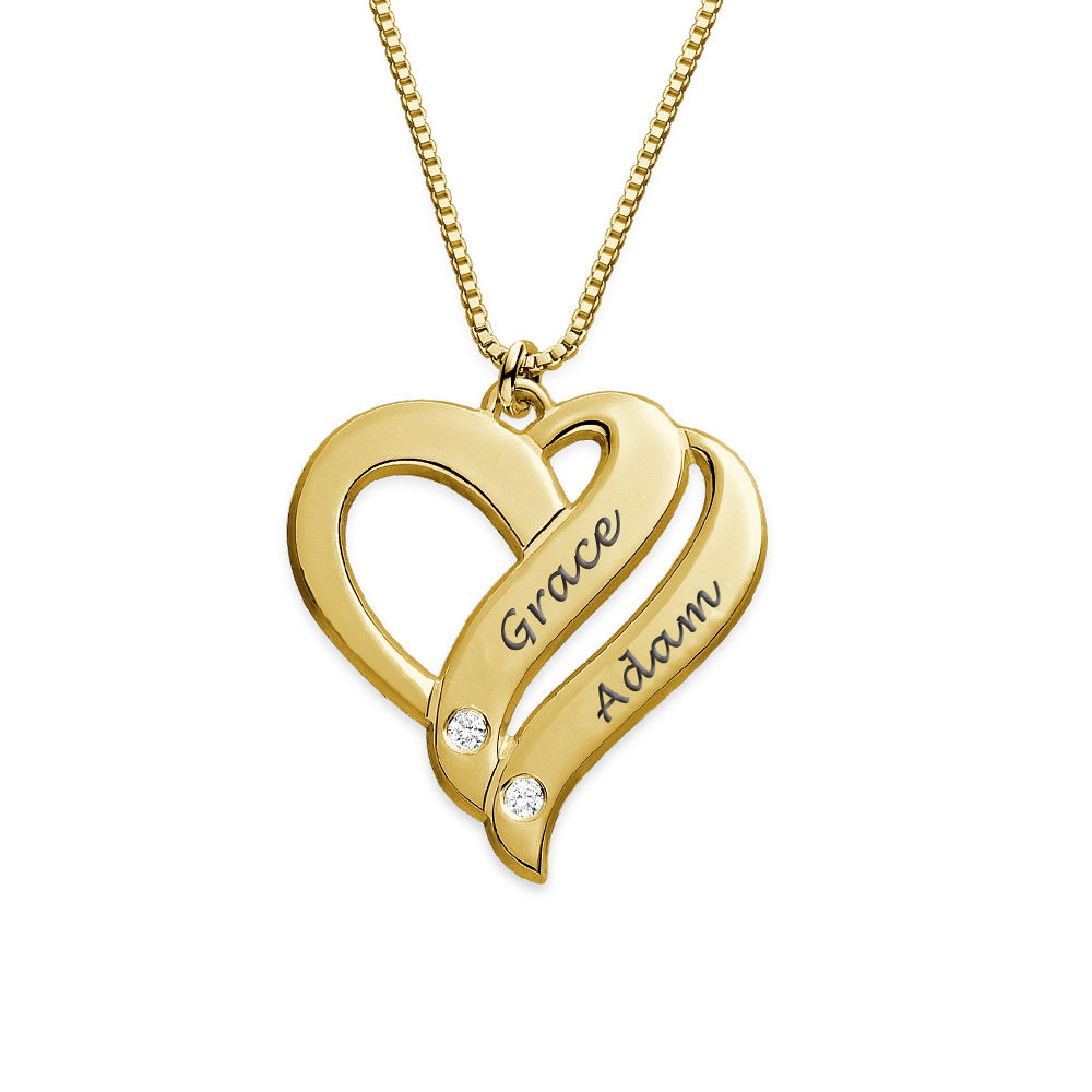 9ct Gold Two Tone Heart Pendant | Angus & Coote