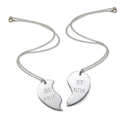 Personalized Best Friends Necklaces in Silver - 2