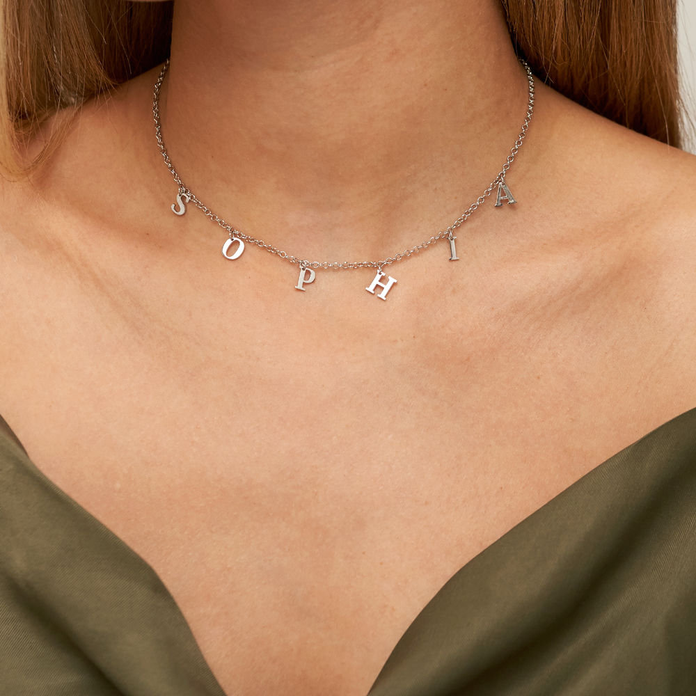 Name Choker in Sterling Silver - 5