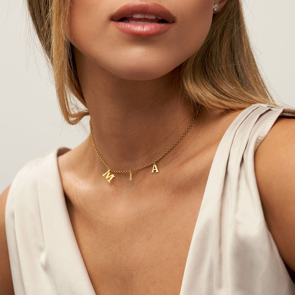 Name Choker in 18K Gold Plating - 3 product photo