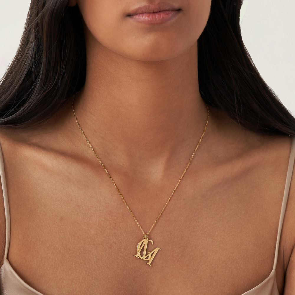 Initials Necklace in 18K Gold Plating - 2 product photo
