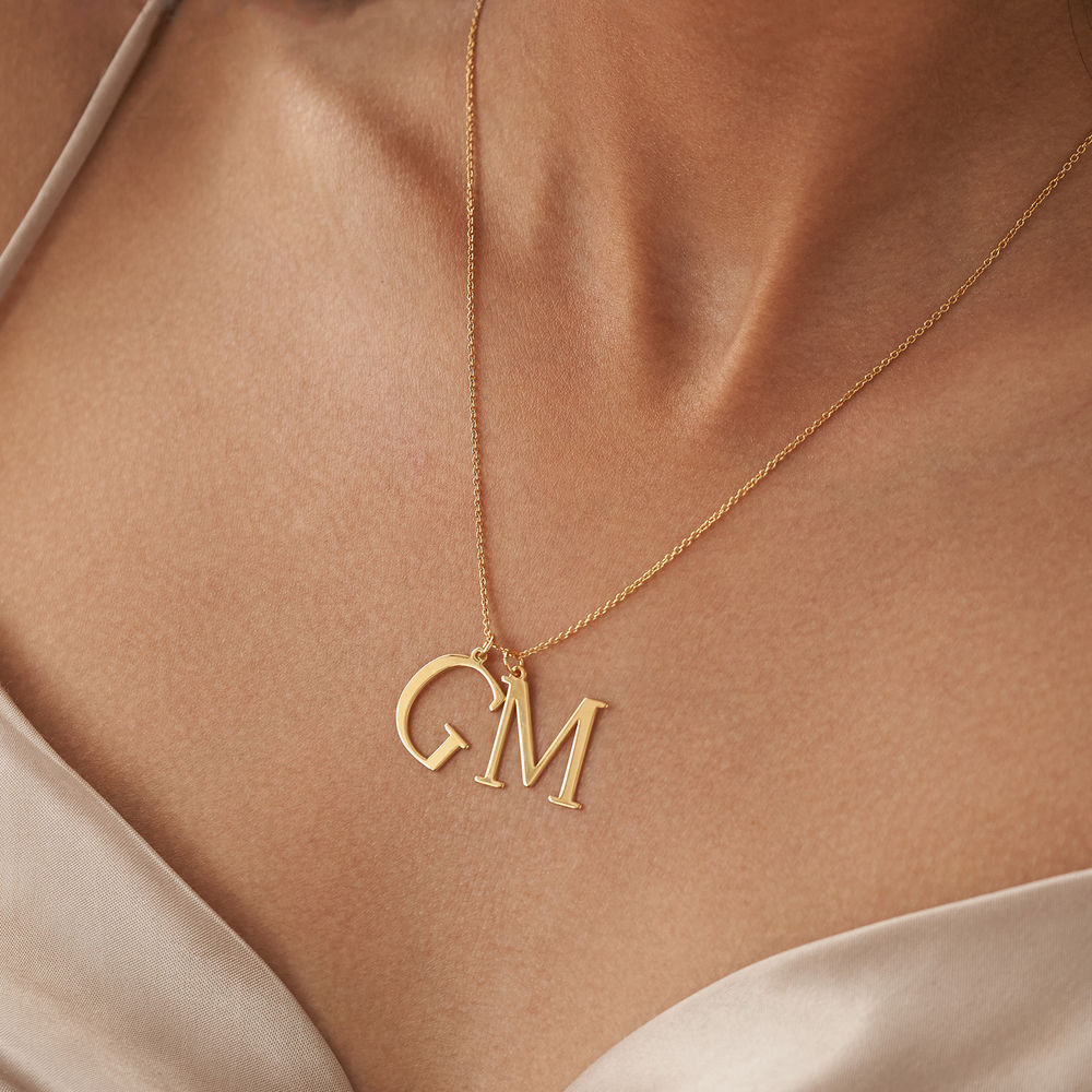 Initials Necklace in 18K Gold Plating - 3 product photo