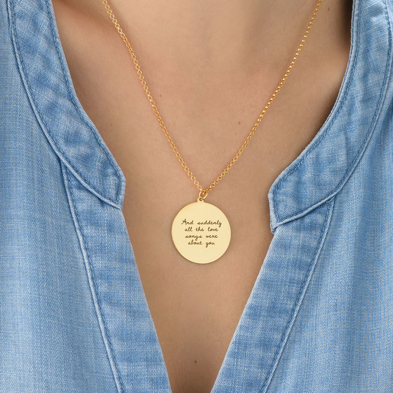 Love Note Circle Necklace in Gold Plating - 3