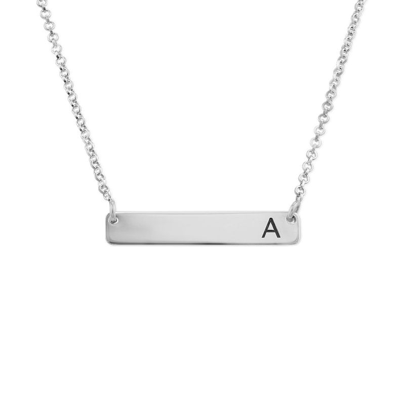 Sterling Silver Horizontal Bar Necklace Online, 60% OFF 