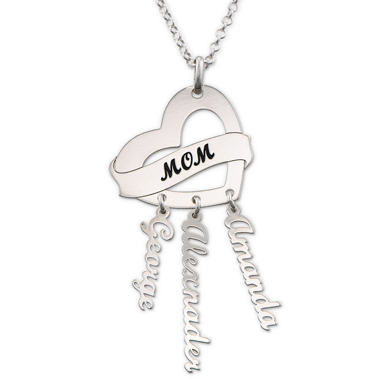 Mother necklace in Silver with Name Charms product photo